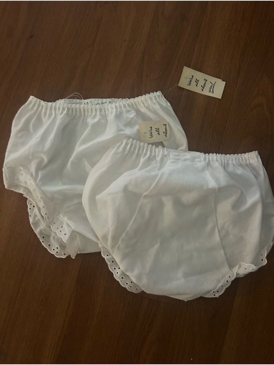 Other - Brand New 2 Classic White Cotton Eyelet trim Bloomers for Kids